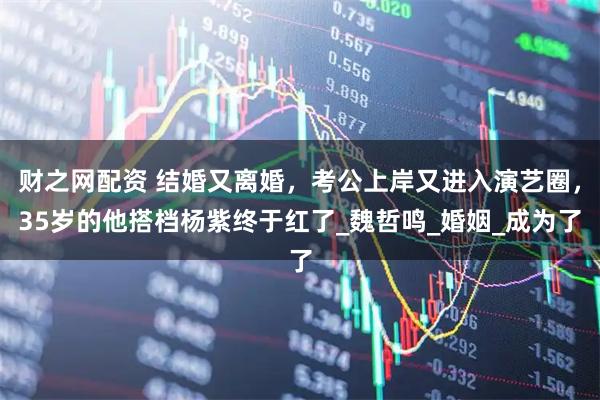 财之网配资 结婚又离婚，考公上岸又进入演艺圈，35岁的他搭档杨紫终于红了_魏哲鸣_婚姻_成为了