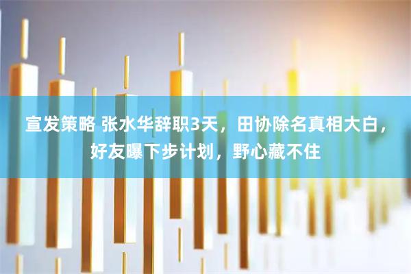 宣发策略 张水华辞职3天，田协除名真相大白，好友曝下步计划，野心藏不住