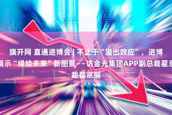 旗开网 直通进博会 | 不止于“溢出效应”，进博会展示“绿绘未来”新图景——访金光集团APP副总裁翟京丽